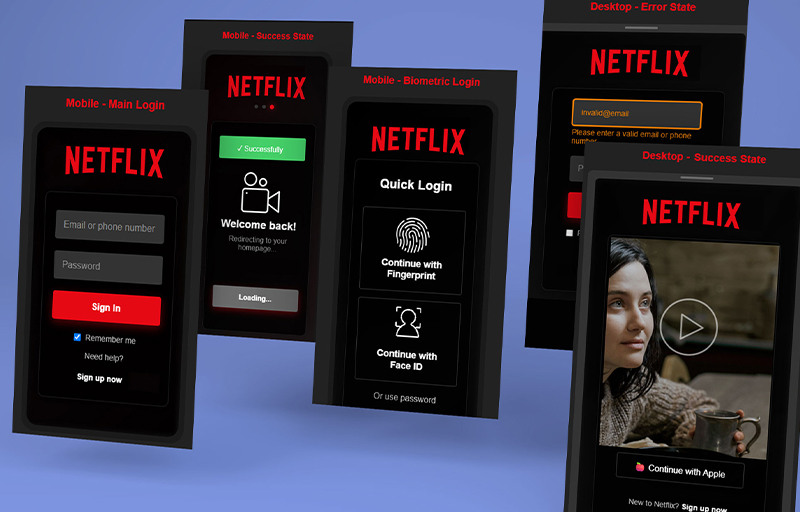 Netflix Login Prototype